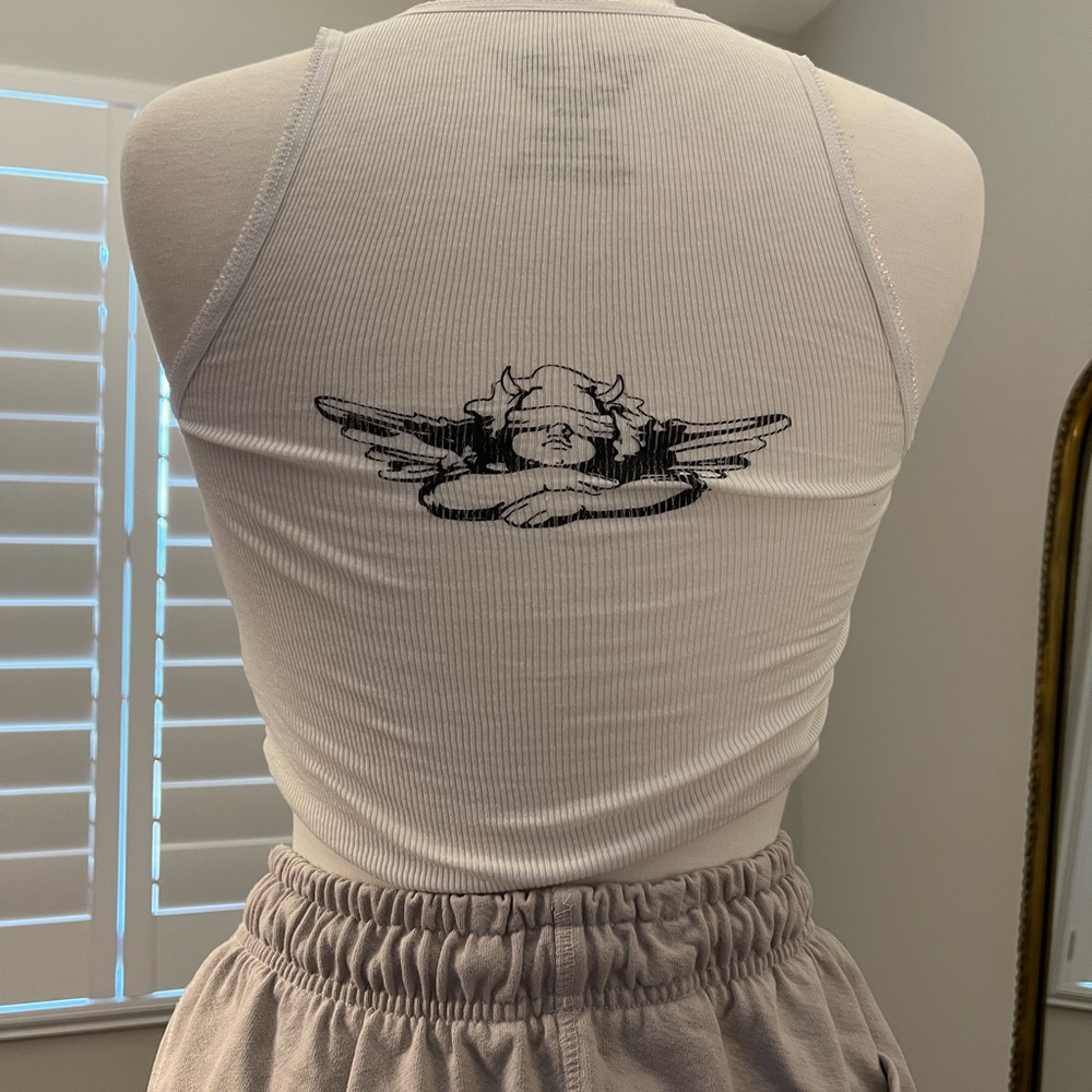 Boys Lie White Tank Top with Black Graphic
